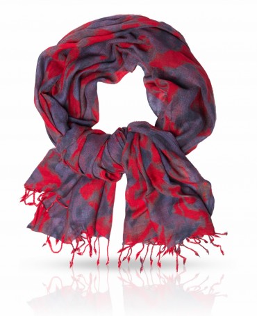 Палантин Унисекс ZW-IKKAT/BLUE.RED